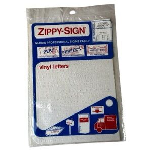 Zippy-Sign Professional Letters white Gothic 1/4 with Alignment Grid